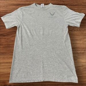 Vintage USAF Air Force PT Shirt Soffe Dri-Release Gray Reflective Logo Made‎ USA